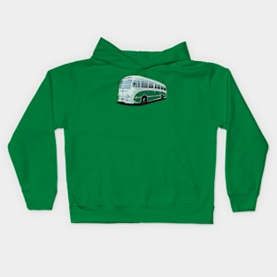 1952 AEC Regal Coach in light and dark green Kids Hoodie